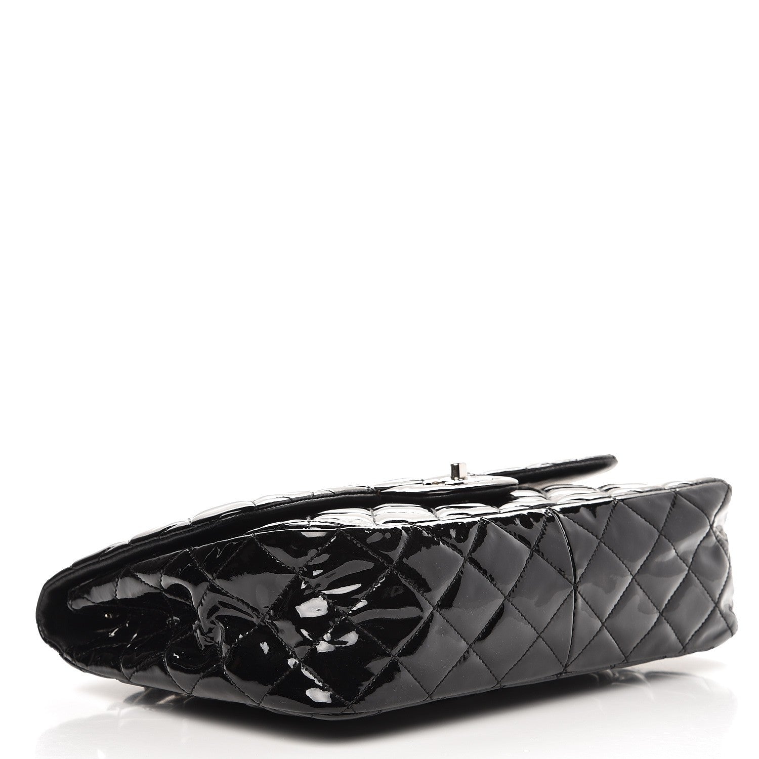 Chanel Patent Quilted Jumbo Single Flap Black 5 of 11