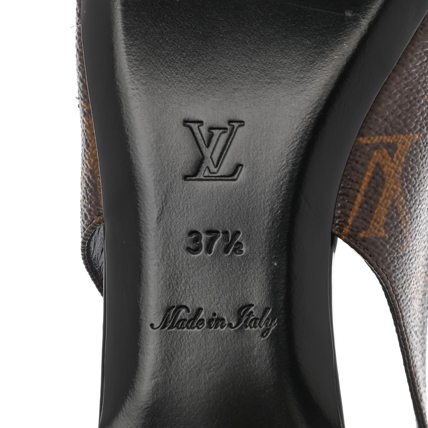 Louis Vuitton Patent Monogram Cherie Slingback Ballerina Flats 37.5 8 of 9