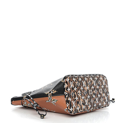 Louis Vuitton Monogram Giant Jungle Neverfull MM Black 3 of 9