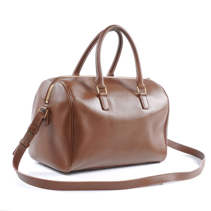 Saint Laurent Leather Classic Duffle 6 Bag Cognac 3 of 10