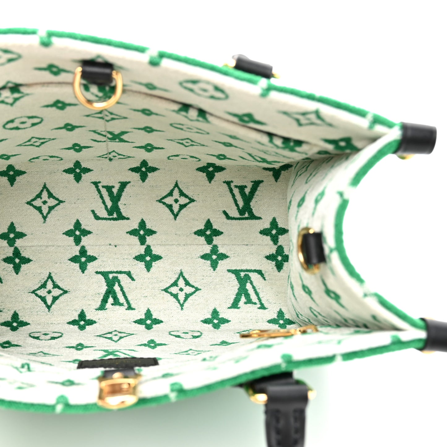 Jacquard Velvet Monogram Onthego PM Green