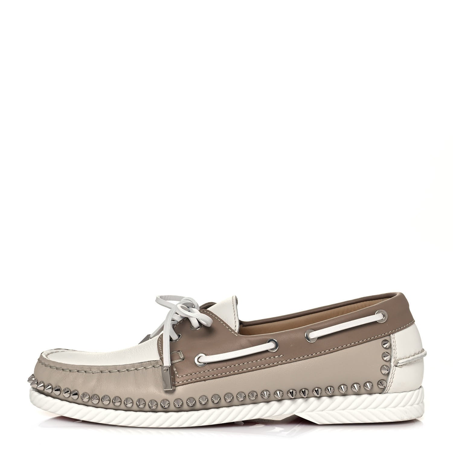 Christian Louboutin Calfskin Steckel Spike Flats 41.5 Colombe 1 of 9