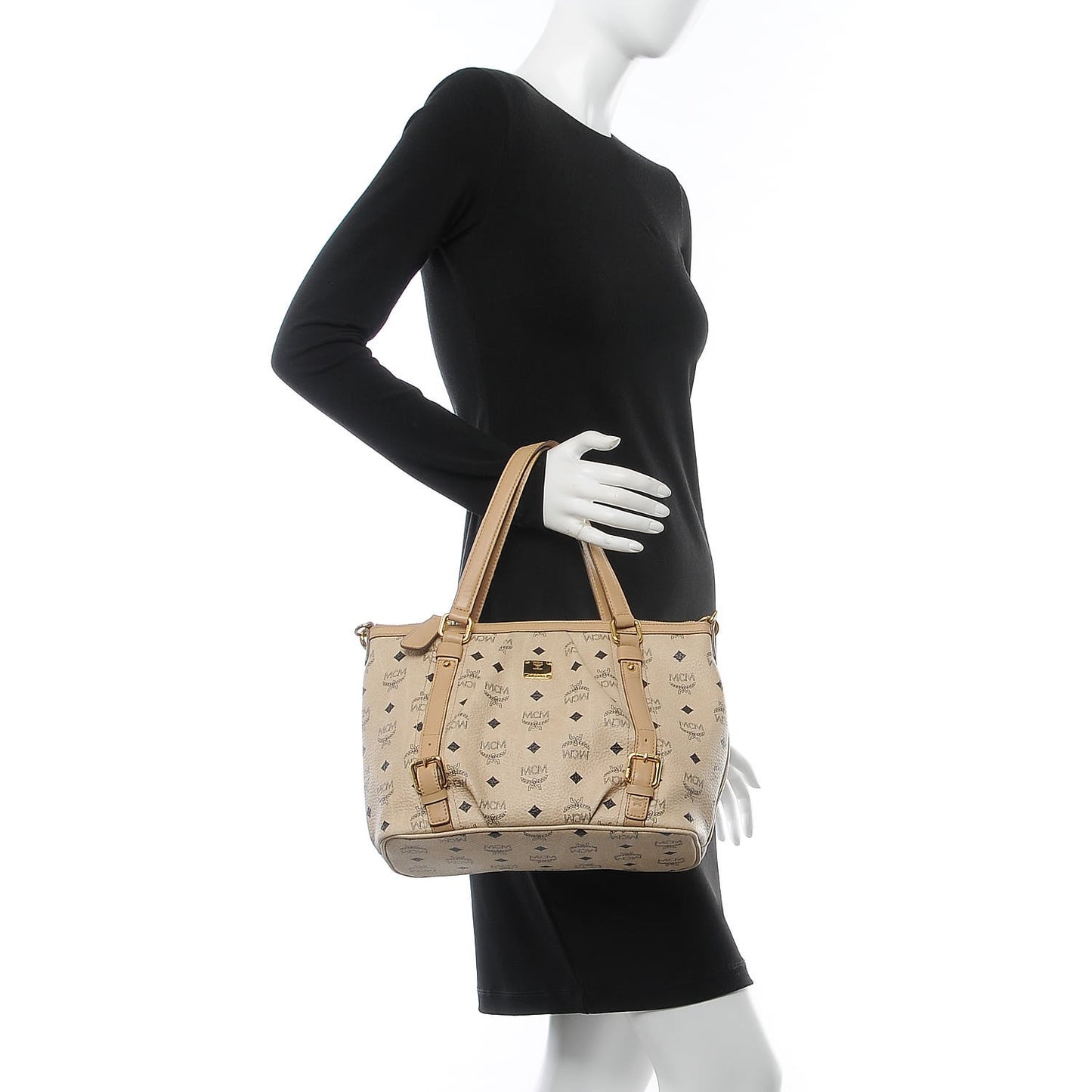 Visetos Medium Essentials Shopper Tote Beige