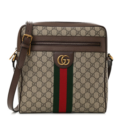 Gucci GG Supreme Monogram Web Medium Ophidia Messenger Bag Brown 1 of 11