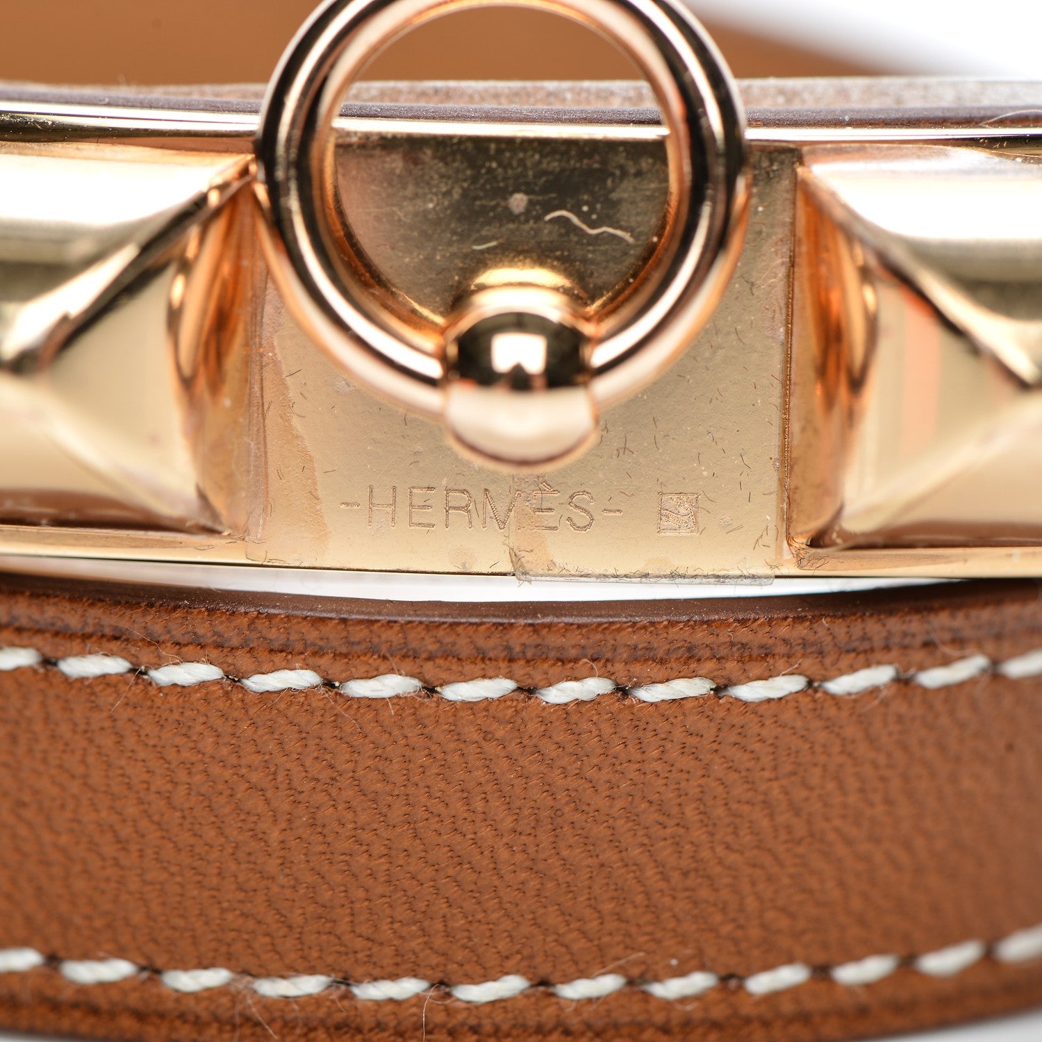 Hermes Barenia Rivale Double Tour Bracelet M Fauve 4 of 7
