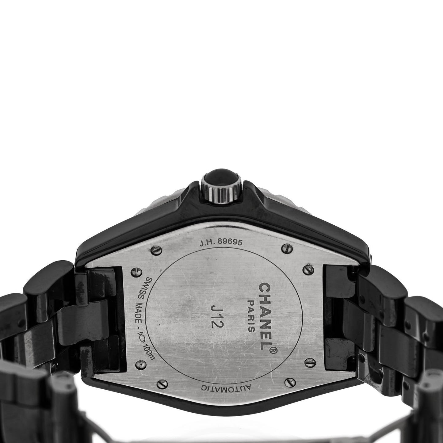 Stainless Steel Ceramic Diamond Pave Bezel 41mm J12 Automatic Watch Black