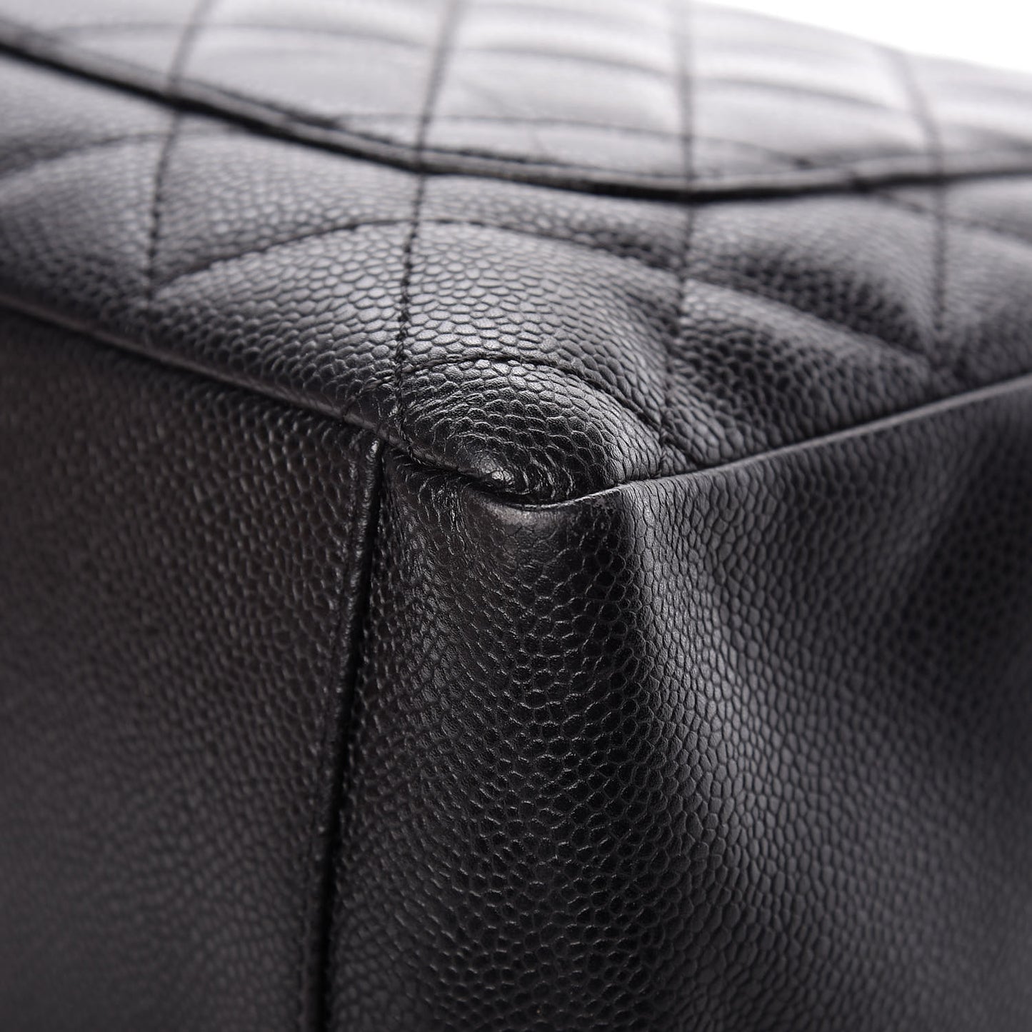 Caviar Quilted Grand Shopping Tote GST Black