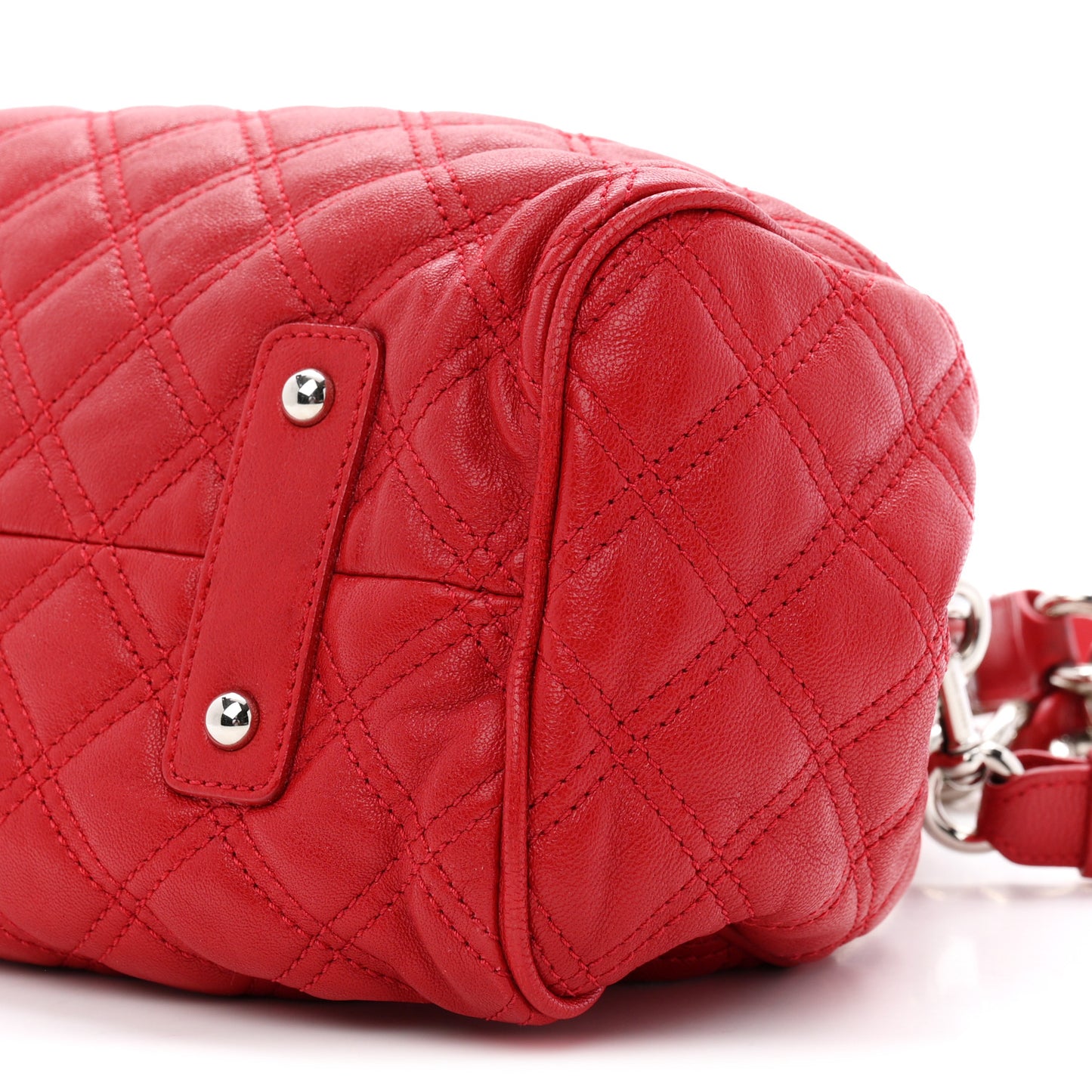 Calfskin Quilted Leather Stam Bag Red
