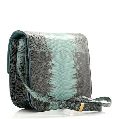 Celine Lizard Medium Classic Box Flap Bag Antarctic 3 of 10