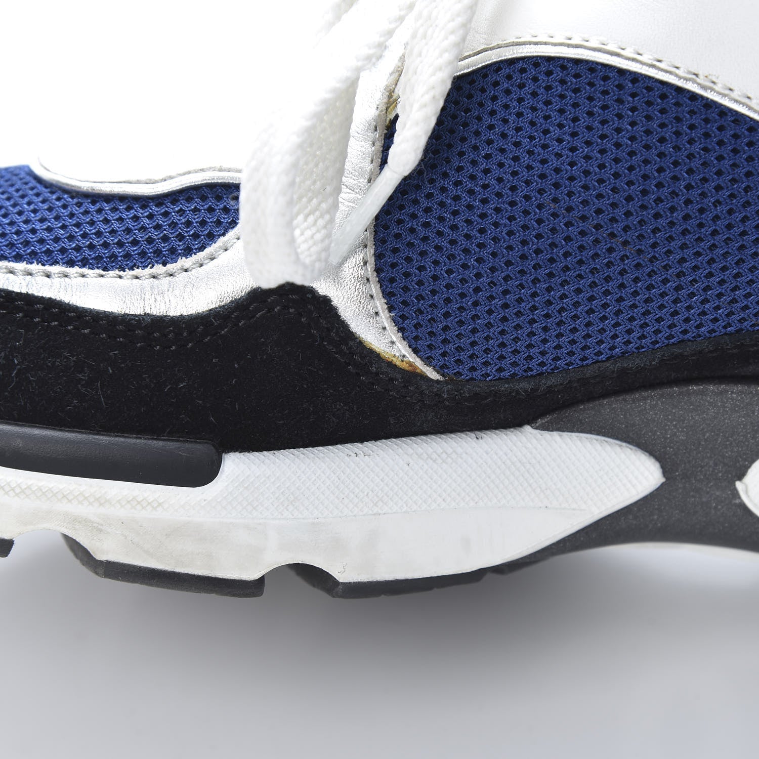 Chanel Suede Calfskin CC Sneakers 39 Blue Black 11 of 13