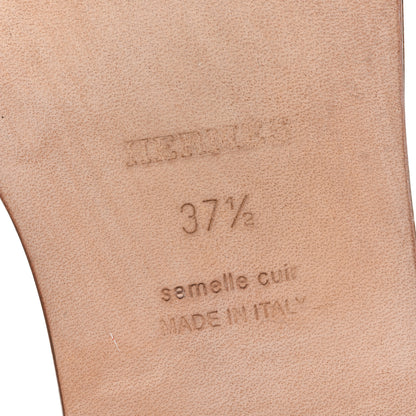 Hermes Box Calfskin Oran Sandals 37.5 Rose Flash Orange H 7 of 10