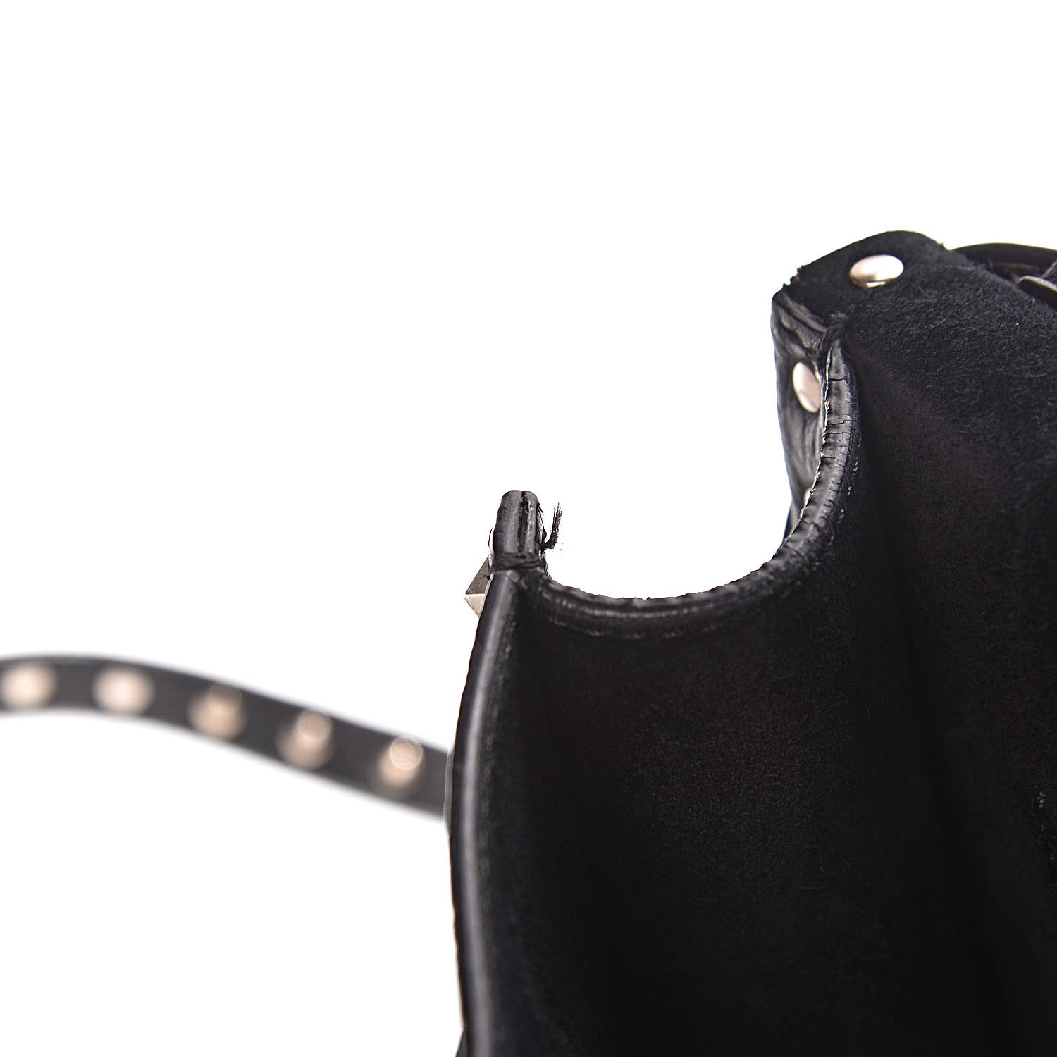 Valentino Garavani Pebbled Calfskin Medium Rockstud Flip Lock Crossbody Bag Black 9 of 14
