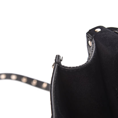 Valentino Garavani Pebbled Calfskin Medium Rockstud Flip Lock Crossbody Bag Black 9 of 14