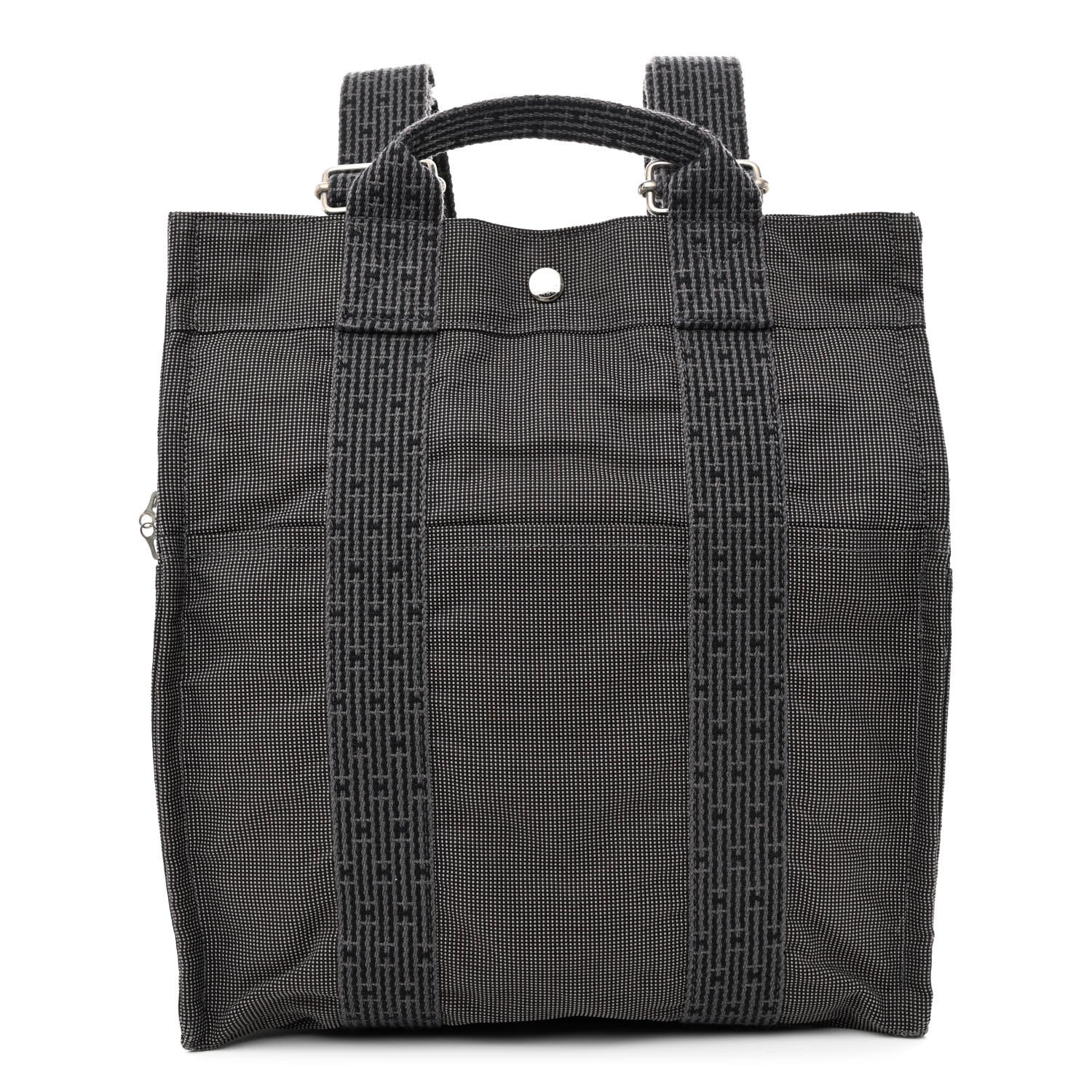 Hermes Canvas Herline Backpack Grey 1 of 12