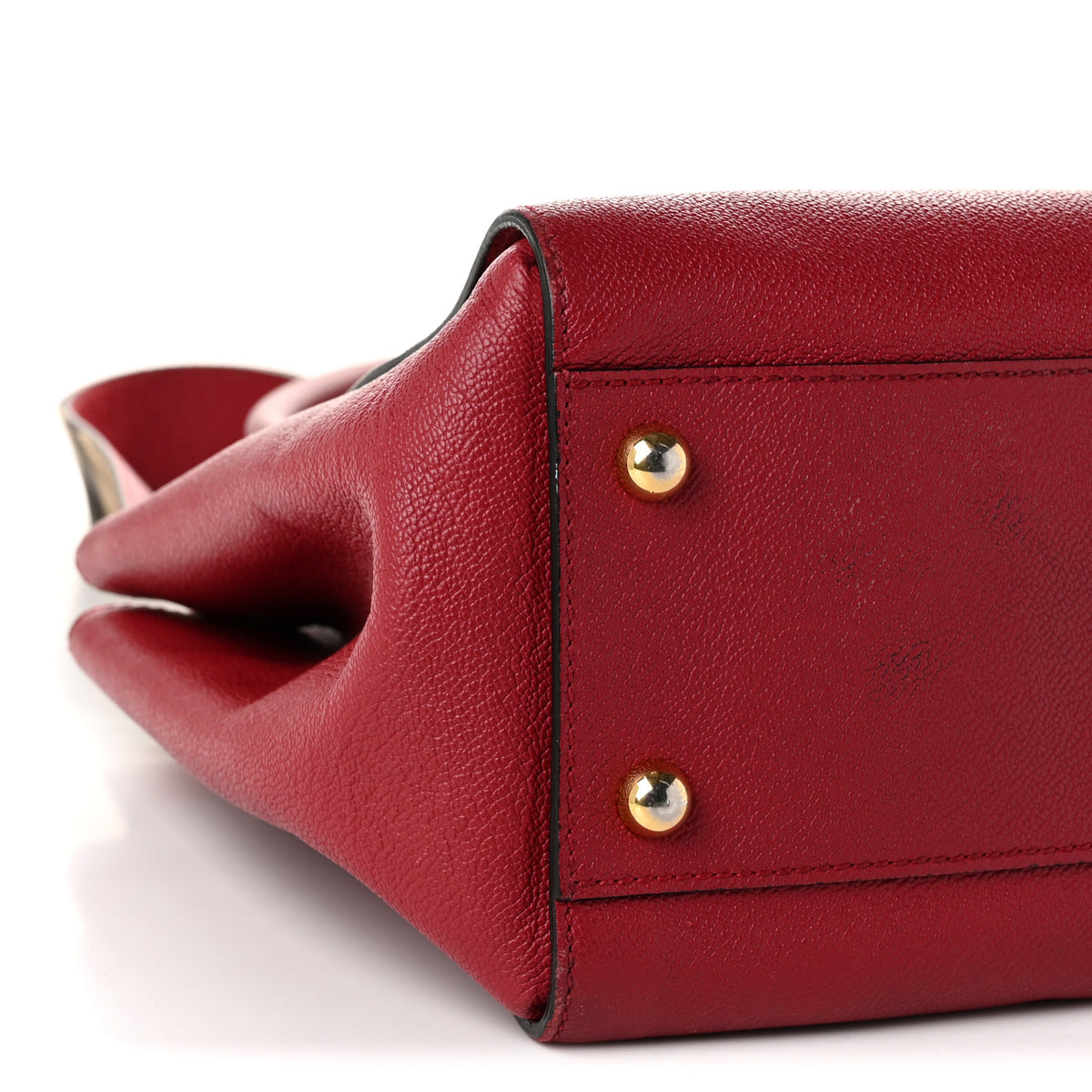 Burberry Soft Grain Calfskin Medium Buckle Tote Parade Red 16 of 21