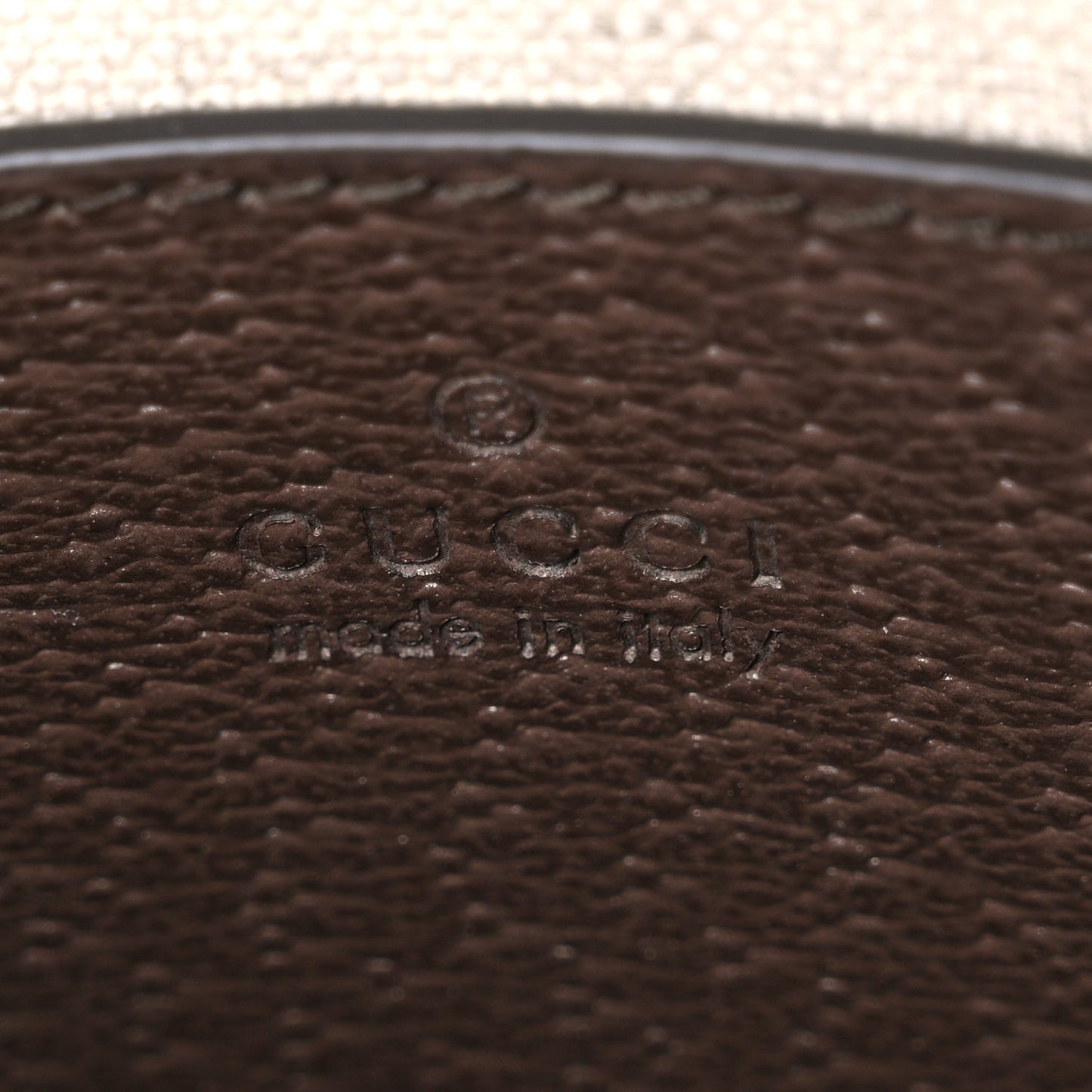 Monogram Jumbo GG Textured Dollar Calfskin Web Mini Vertical Tote Camel Ebony New Acero