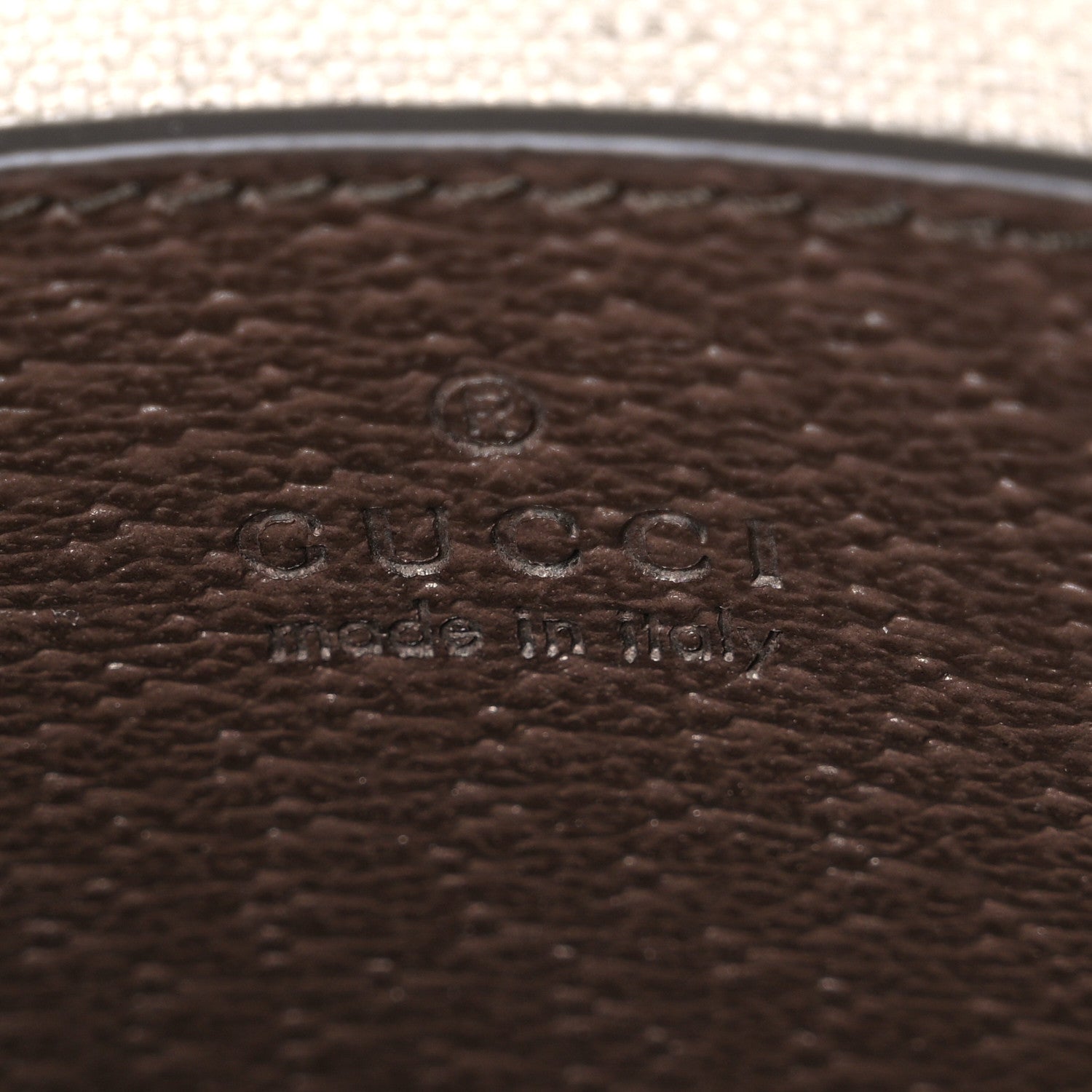 Gucci Monogram Jumbo GG Textured Dollar Calfskin Web Mini Vertical Tote Camel Ebony New Acero 6 of 10