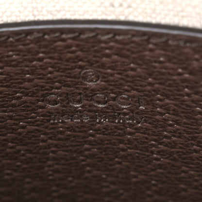 Gucci Monogram Jumbo GG Textured Dollar Calfskin Web Mini Vertical Tote Camel Ebony New Acero 6 of 10