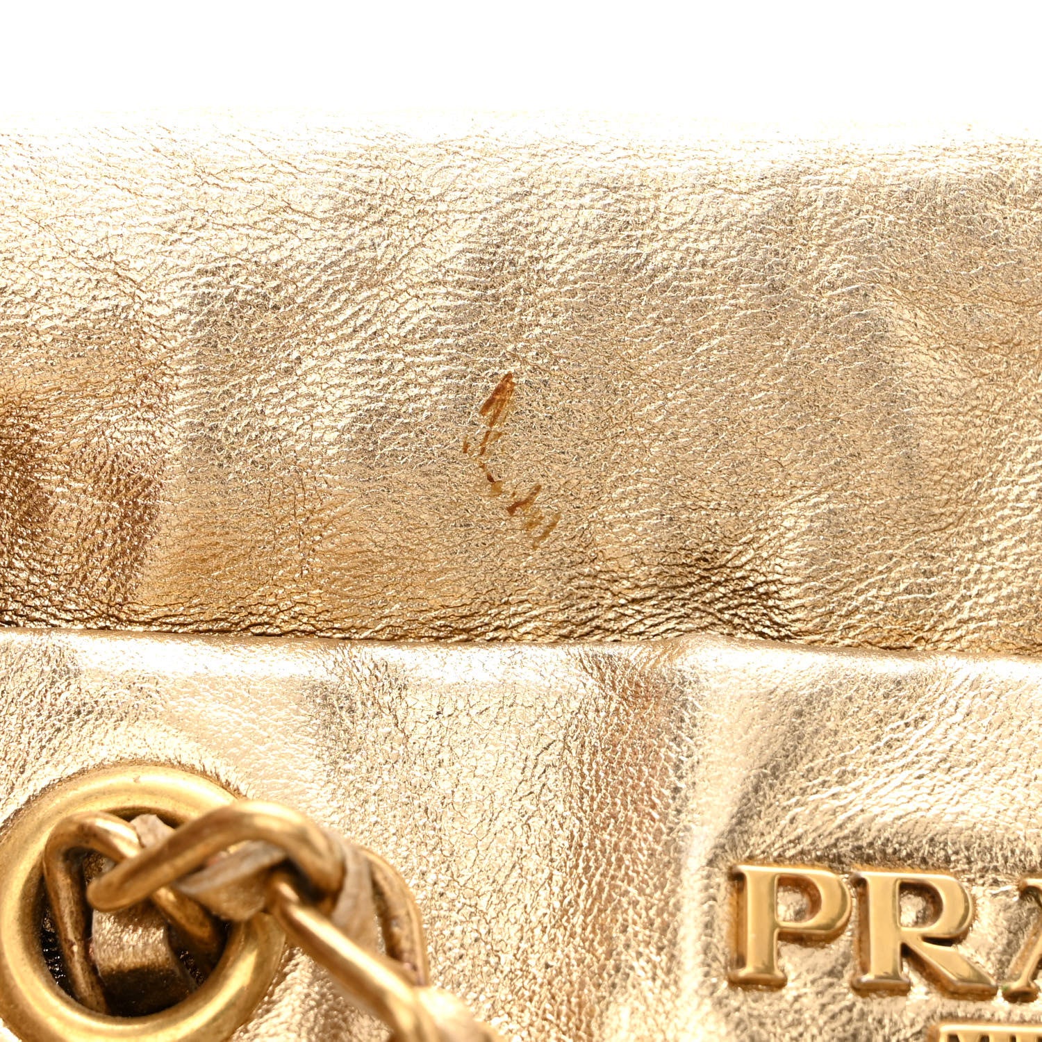 Prada Metallic Nappa Shoulder Bag Platino 15 of 19