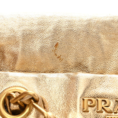 Prada Metallic Nappa Shoulder Bag Platino 15 of 19