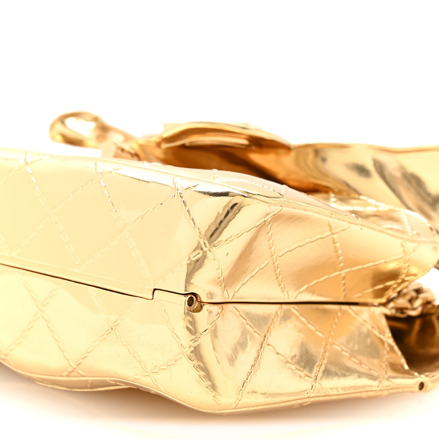 Metal 2.55 Small Minaudiere Crossbody Gold