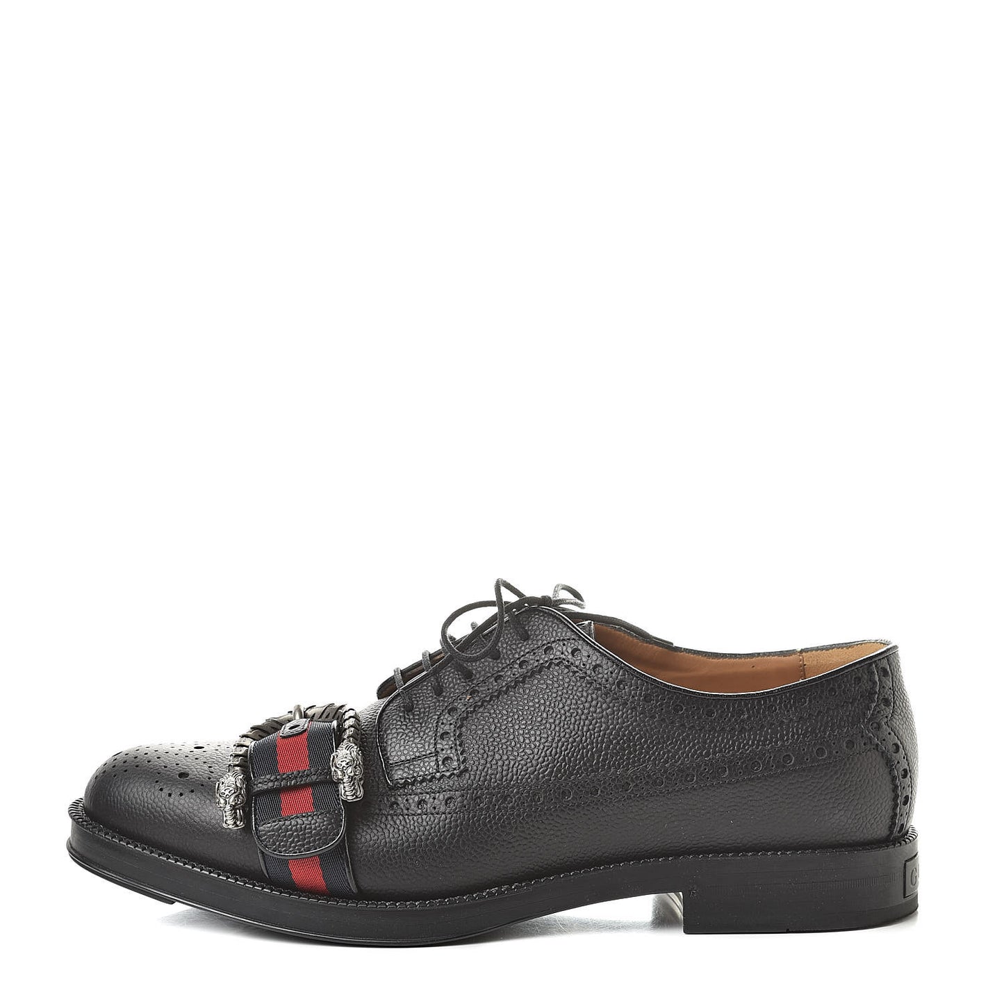 Pebbled Calfskin Dionysus Web Mens Martins Shoes 9.5 Black