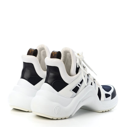 Louis Vuitton Calfskin Technical Nylon LV Archlight Sneakers 41 Marine 3 of 4