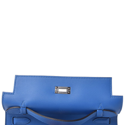 Hermes Swift Kelly Pochette Clutch Bleu Zellige 11 of 23
