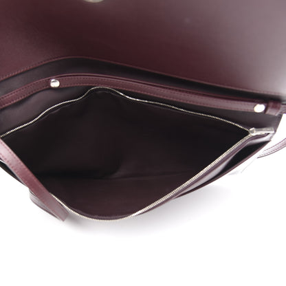 Celine Calfskin Oval Clutch on Strap Burgundy 5 of 9