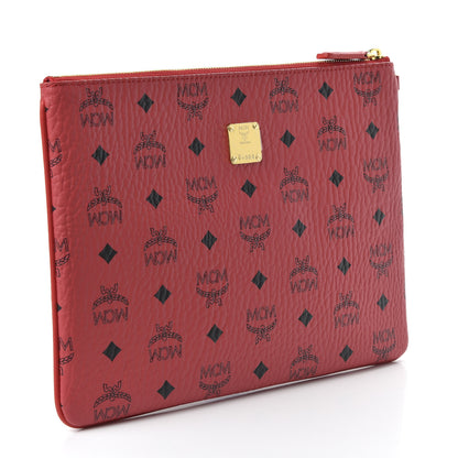 MCM Visetos Year Of The Mouse Wristlet Zip Pouch Viva Red 3 of 9