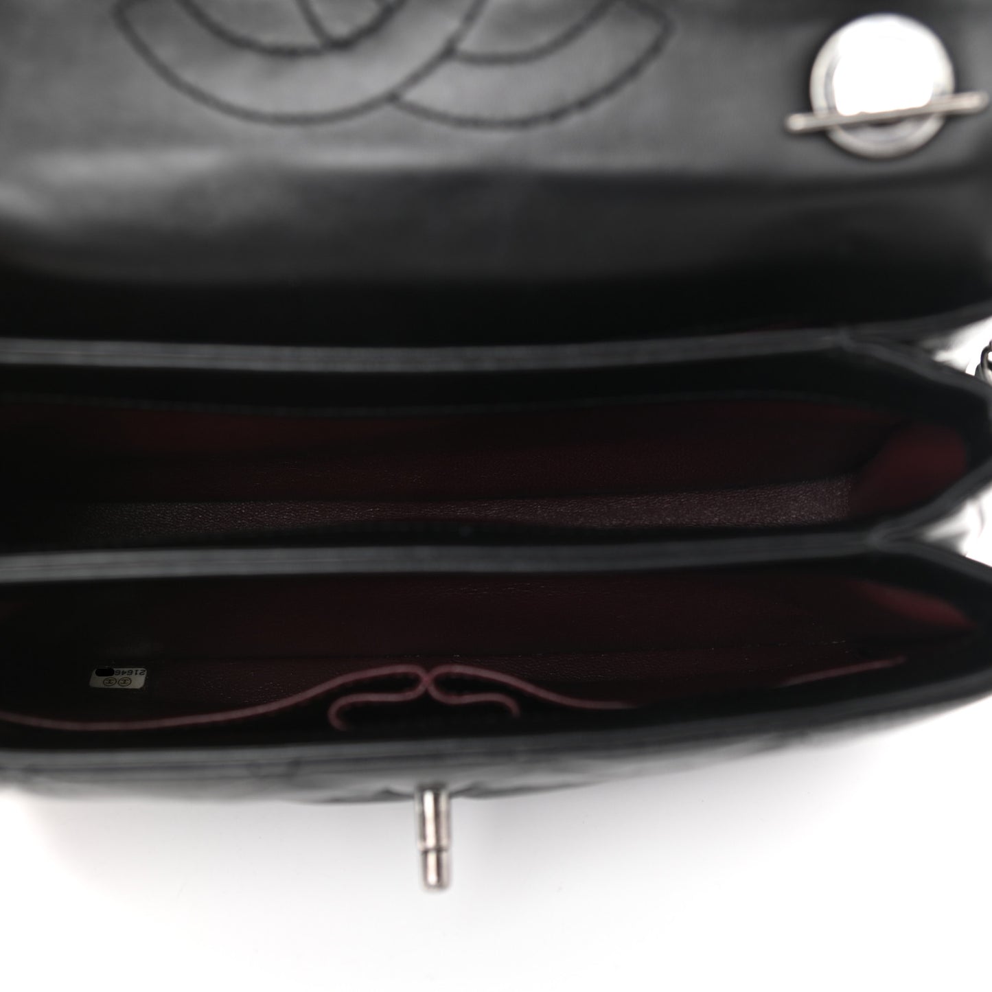 Lambskin Quilted Small Trendy CC Dual Handle Flap Bag Black
