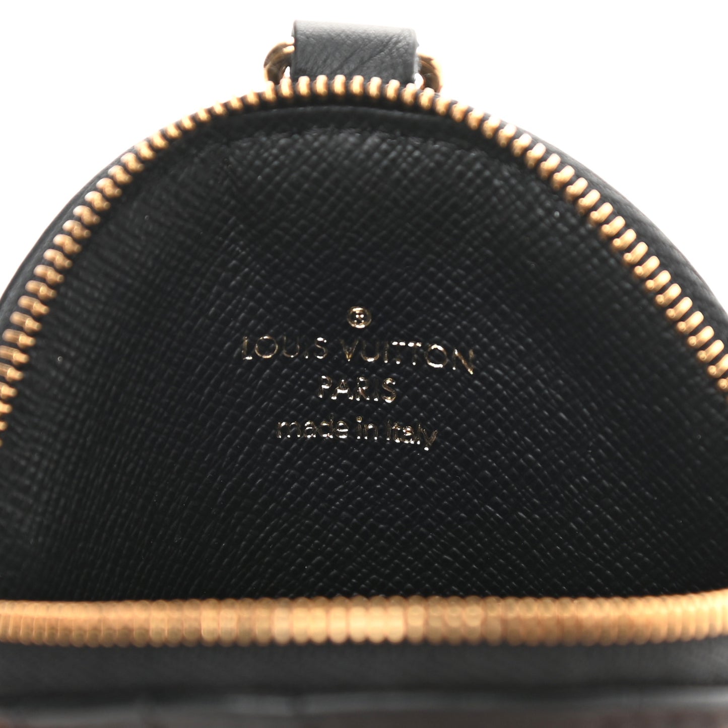 Calfskin New Wave Multi Pochette Round Coin Purse Black