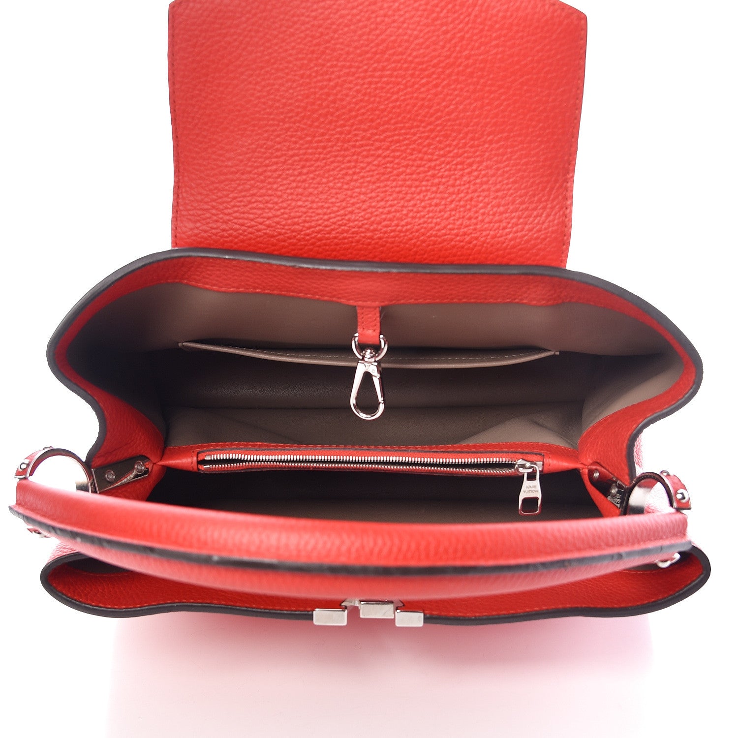 Louis Vuitton Taurillon Capucines MM Rubis 5 of 20