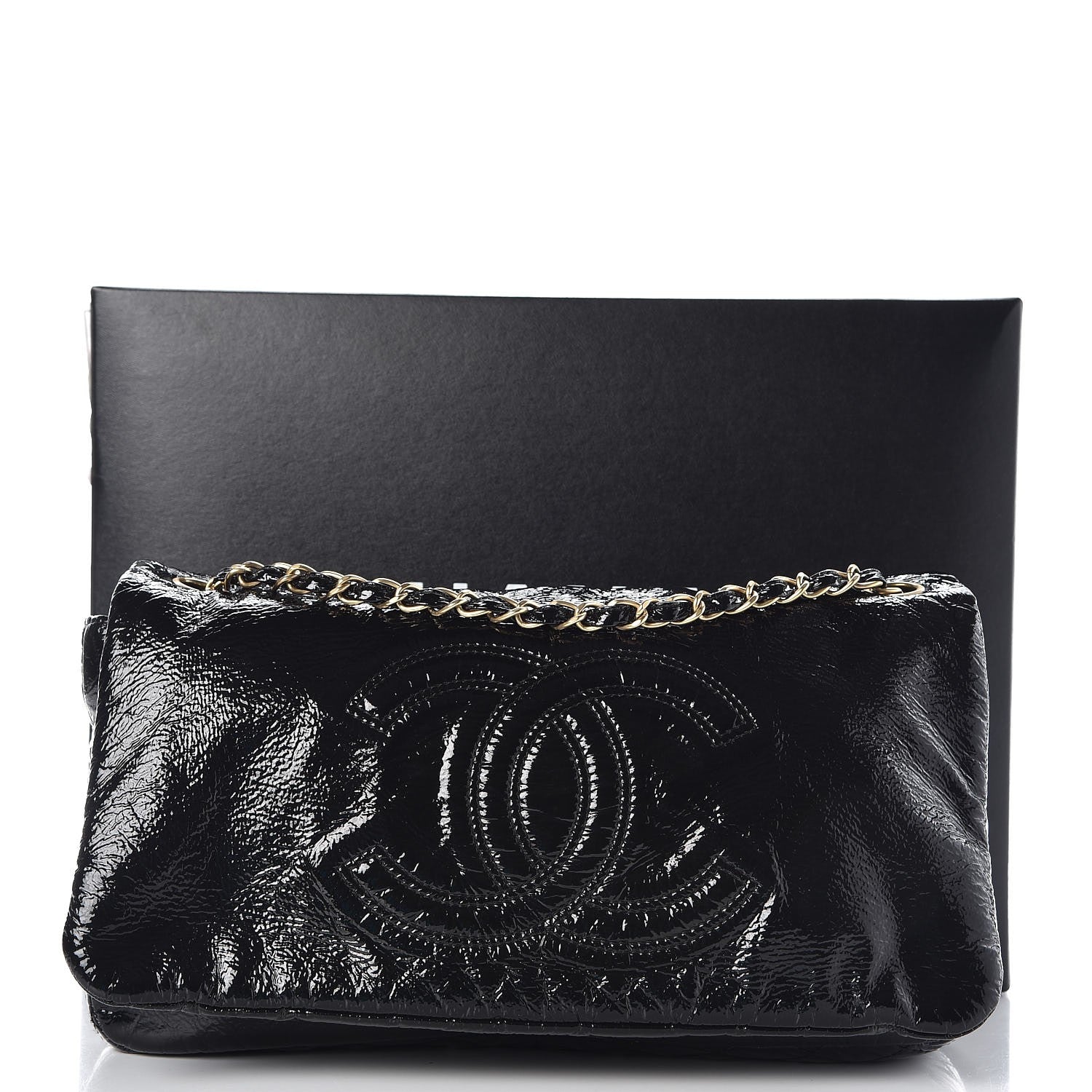 Chanel Vinyl Medium Rock and Chain Flap Black 8 of 9