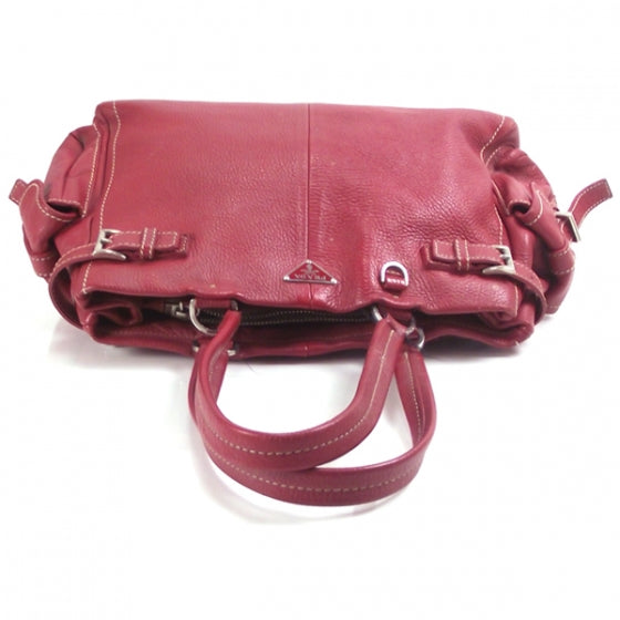 Prada Leather Tote Shoulder Bag Purse Red 7 of 14