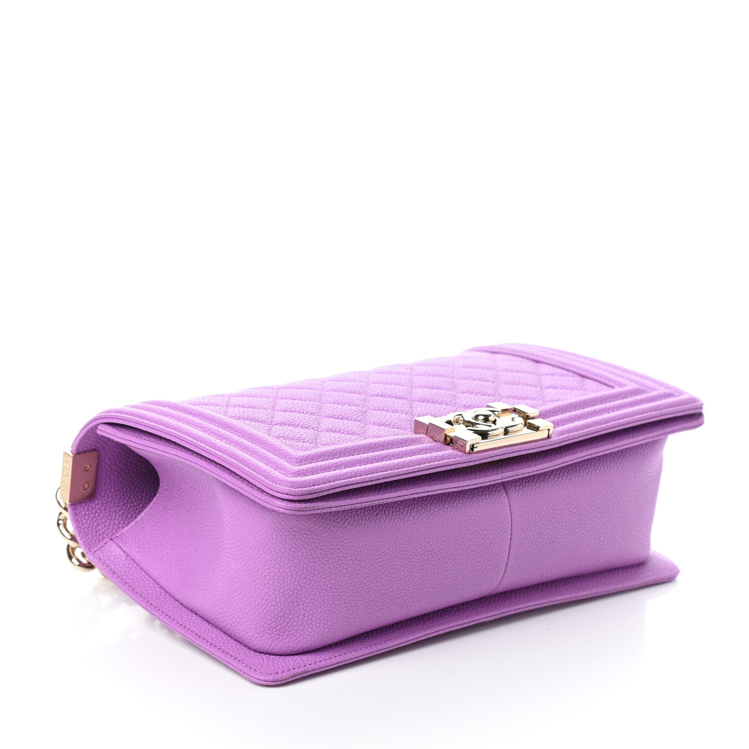 Chanel Caviar Quilted Medium Boy Flap Purple 4 of 9