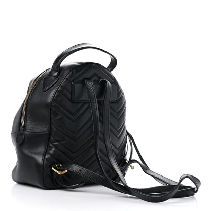 Gucci Calfskin Matelasse GG Marmont Dome Backpack Black 3 of 20
