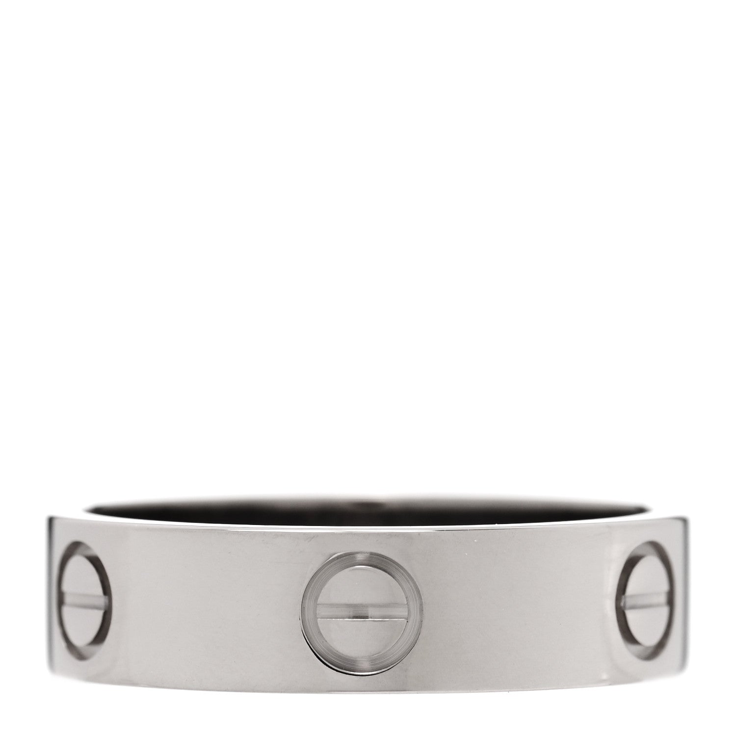 Cartier 18K White Gold 5.5 LOVE Wedding Band Ring 60 9 3 of 5