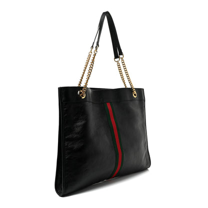Gucci Calfskin Large Rajah Chain Tote Black 3 of 15