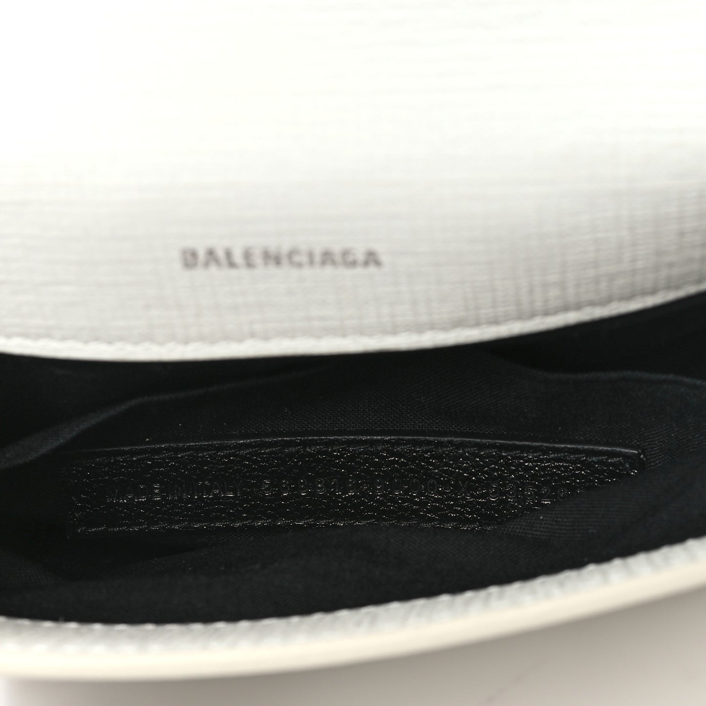 Squared Calfskin Logo Shopping Envelope Clutch White