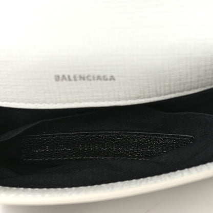 Balenciaga Squared Calfskin Logo Shopping Envelope Clutch White 6 of 11