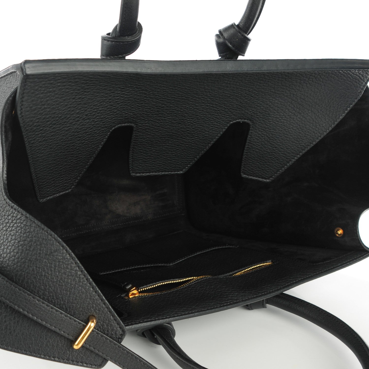 Celine Crisped Calfskin Small Tie Knot Tote Black 5 of 7