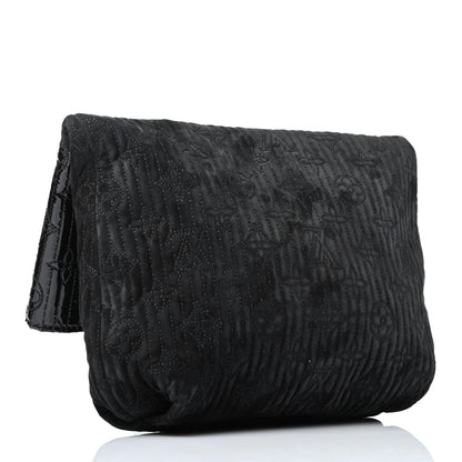 Louis Vuitton Suede Monogram Motard Afterdark Clutch Black 2 of 4