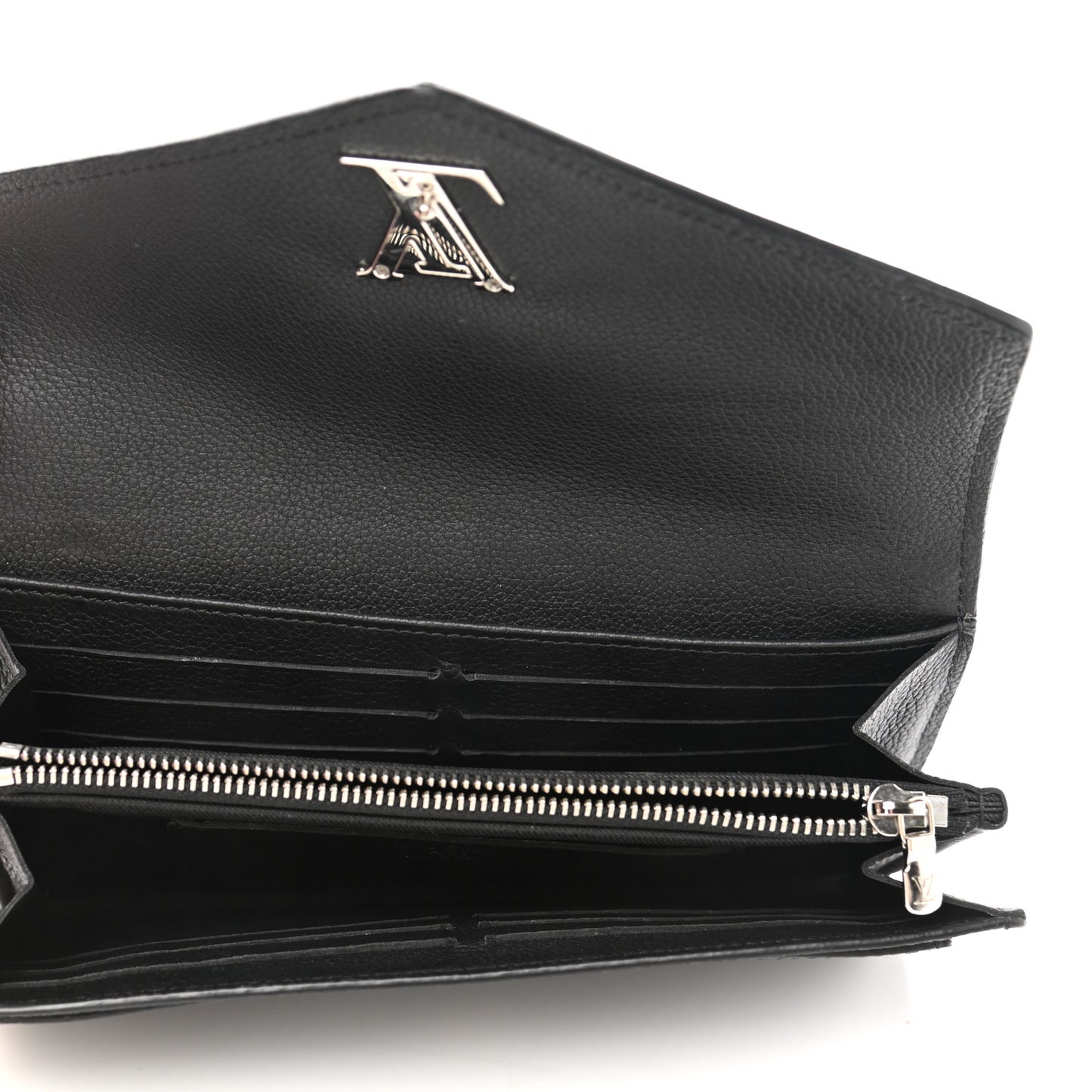 Soft Calfskin My Lockme Wallet Black