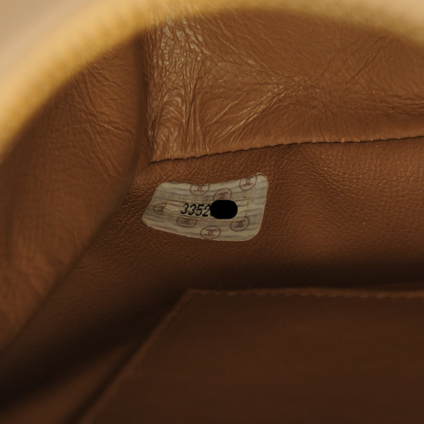 Caviar Quilted Camera Case Beige
