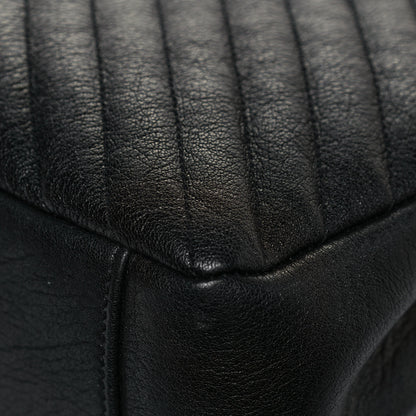 Saint Laurent Sheepskin Matelasse Chevron Monogram Large College Satchel Black 10 of 12