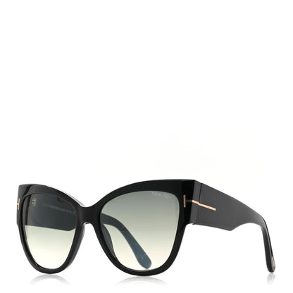 Tom Ford Acetate Anoushka Cat Eye Sunglasses TF371 Black 1 of 9