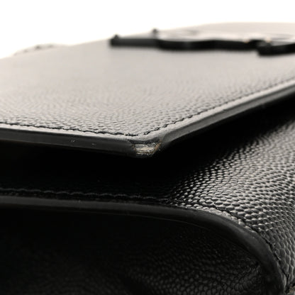 Saint Laurent Grain De Poudre Medium Classic Monogram Monochrome Kate Satchel Black 14 of 14