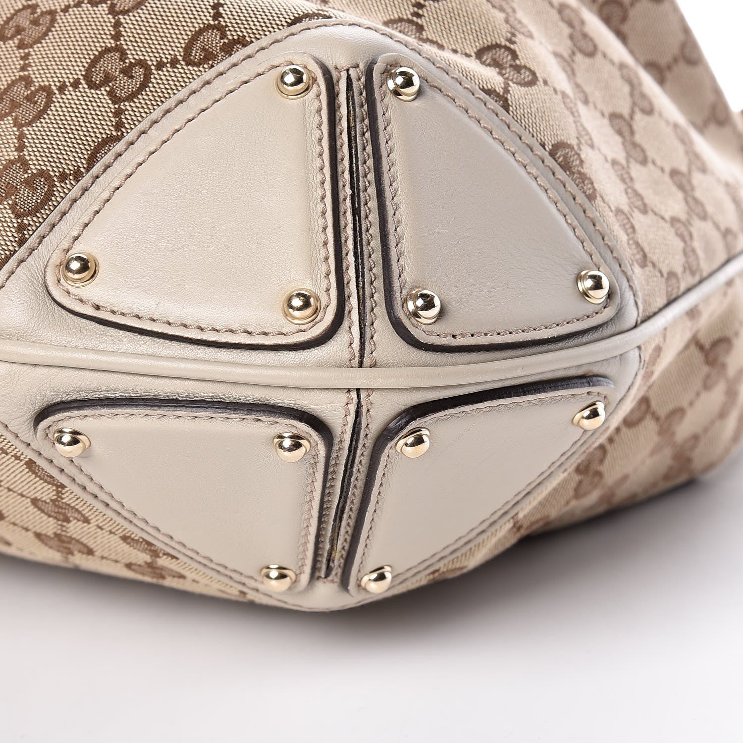 Gucci Monogram Large Indy Top Handle Hobo Off White 10 of 12