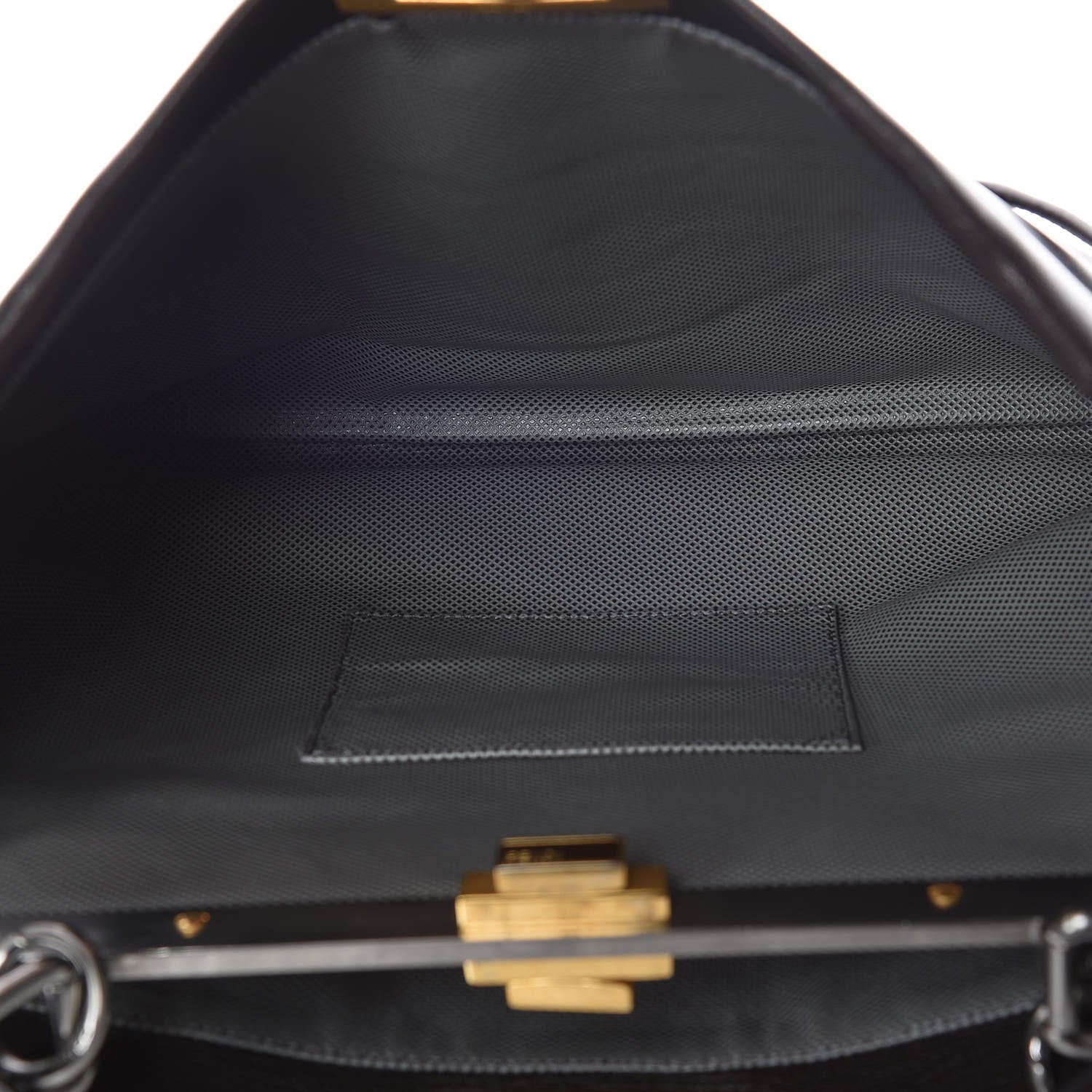 Fendi Goatskin Large Peekaboo Iconic Satchel Moro Grigio 7 of 24